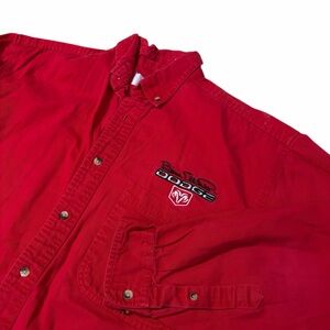 VTG Winner’s Circle Bill Elliot Button Up Shirt Mens Large Red Dodge Racing